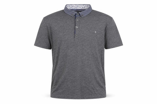 Steel & Jelly Men's Grey Polo, Size L, Short Sleeve