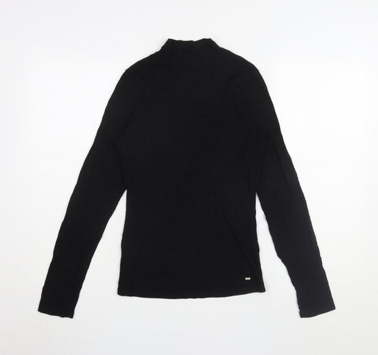 Ted Baker Women’s Black Slim T-Shirt, Size 2, Long Sleeve