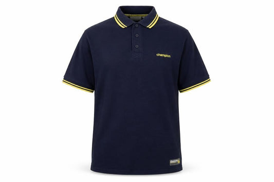 Champion Men's Blue XL Polo Shirt with Logo