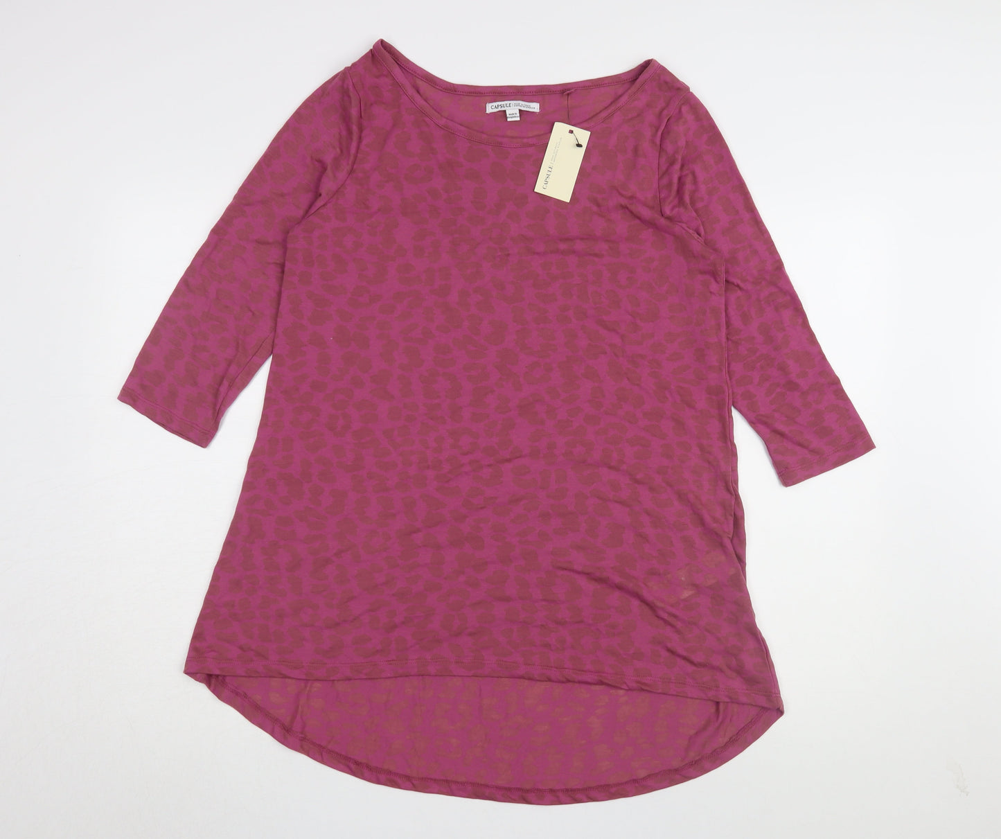 Capsule Women's 3/4 Sleeve Pink Tunic Top UK 12