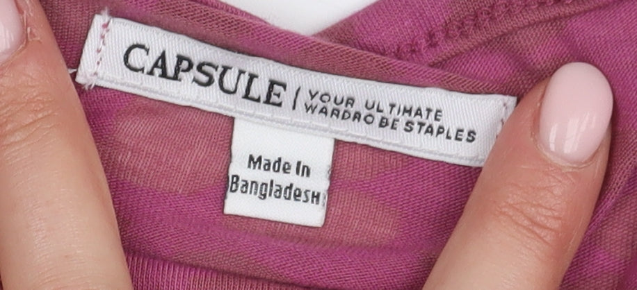 Capsule Women's 3/4 Sleeve Pink Tunic Top UK 12