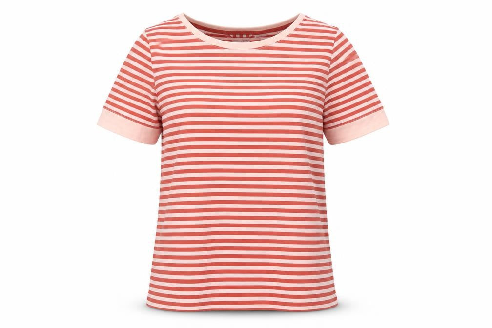 Womens UK Size S Lands' End Red Polyester Blend T-Shirt