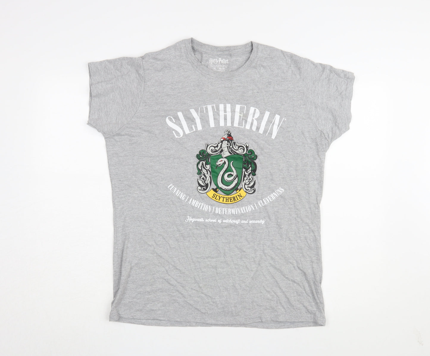 Harry Potter Men’s Grey Slytherin T-Shirt XL