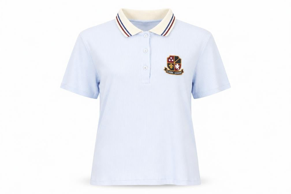 Urban Outfitters Blue Cotton Polo Shirt M Unisex Casual