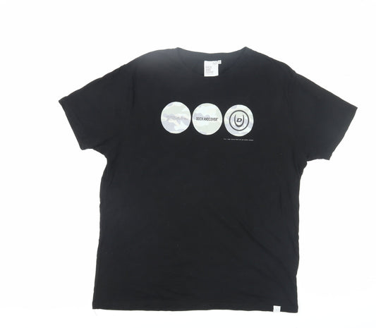 Duck and Cover Men's Black 2XL Graphic T-Shirt