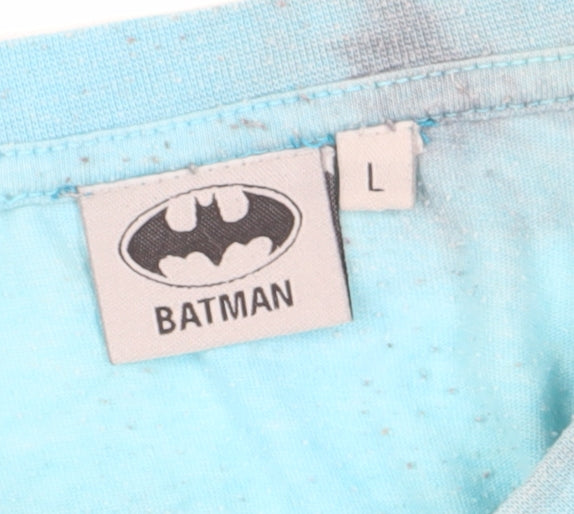 Batman Men's Blue Graphic T-Shirt - Size L