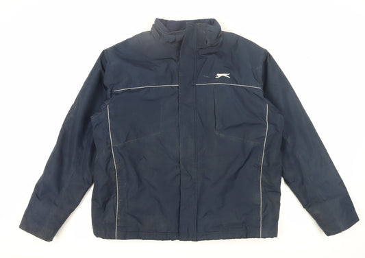 Slazenger Men's Blue Jacket Lined Polyester Zip L