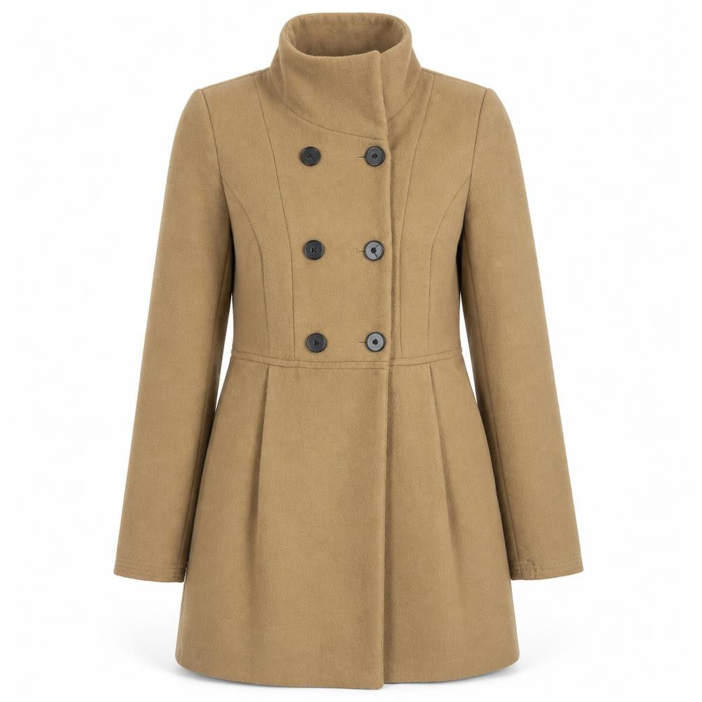 Zara Women's Brown Pea Coat XS Mid-Length Formal
