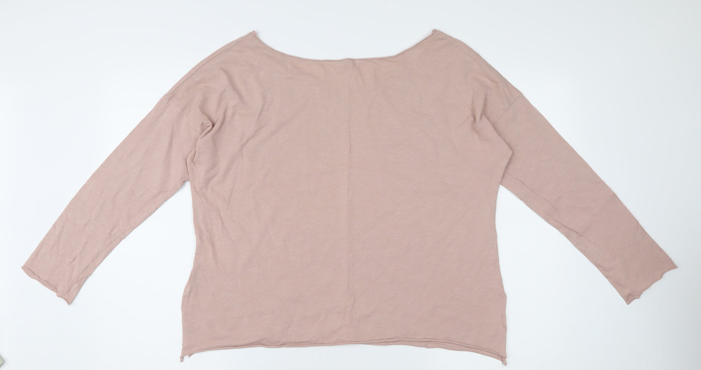 Joe Browns Women's Pink Boat Neck 3/4 Sleeve T-Shirt