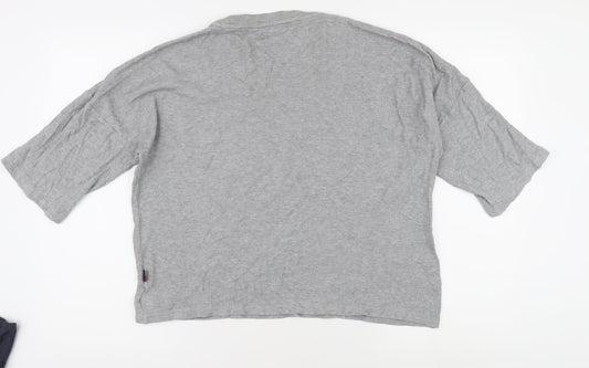 Tommy Hilfiger Unisex Grey Relaxed Fit T-Shirt M