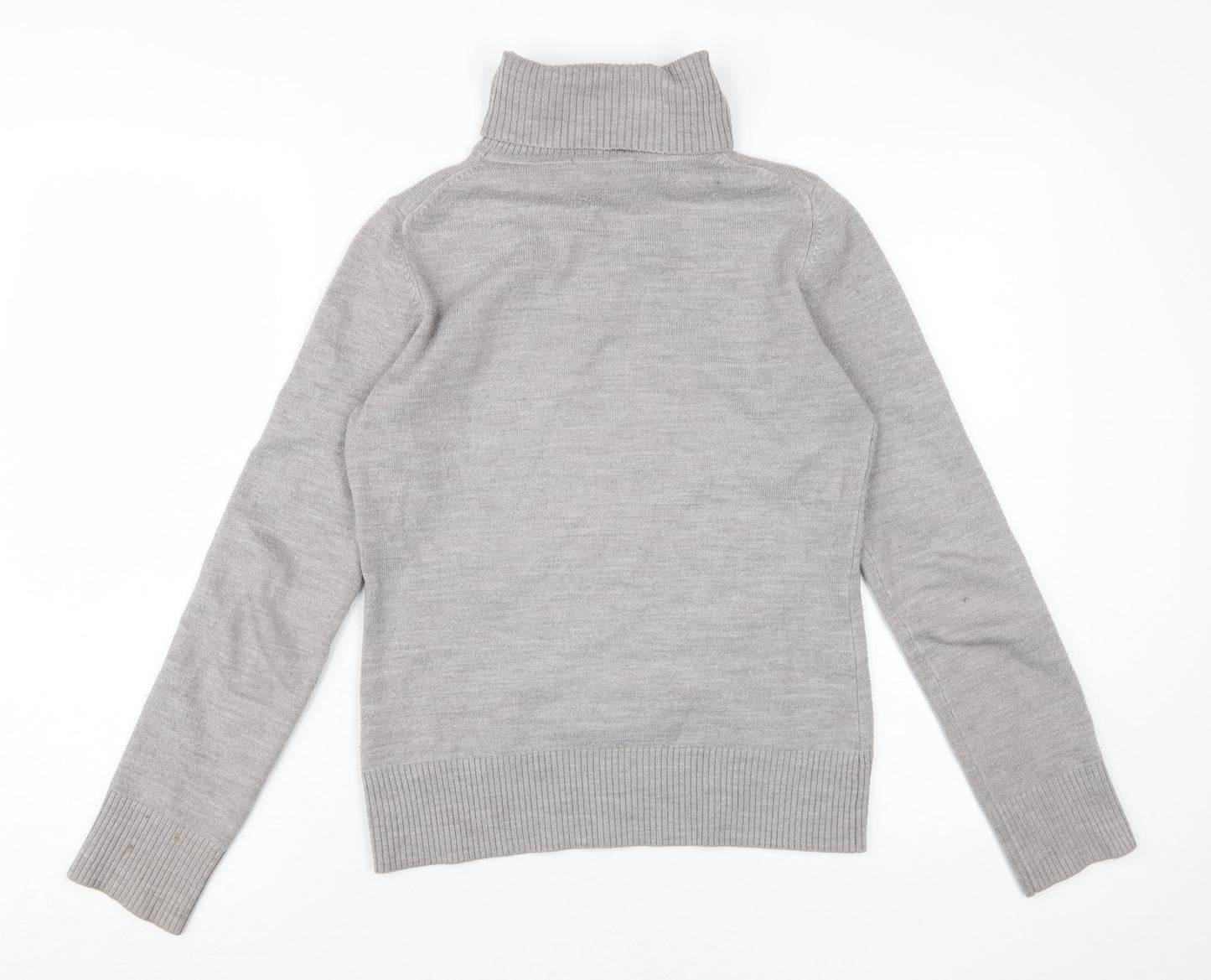 French Connection Women's Grey Roll Neck Jumper M