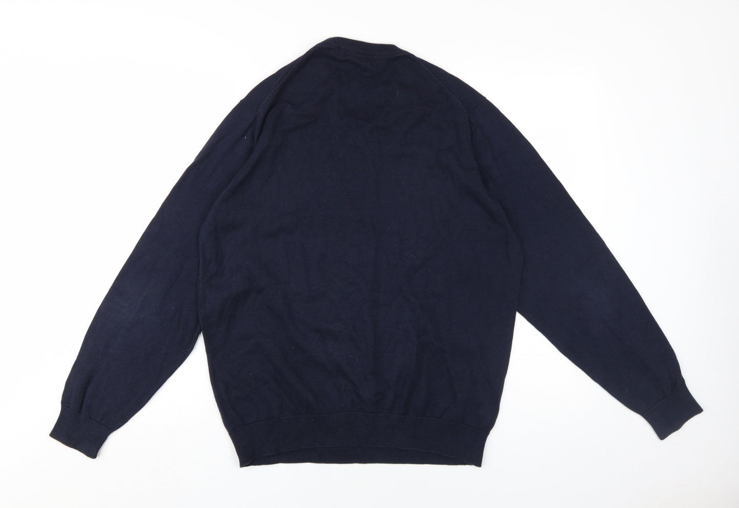 Golf Co Men's Blue V-Neck Pullover Jumper, Size M