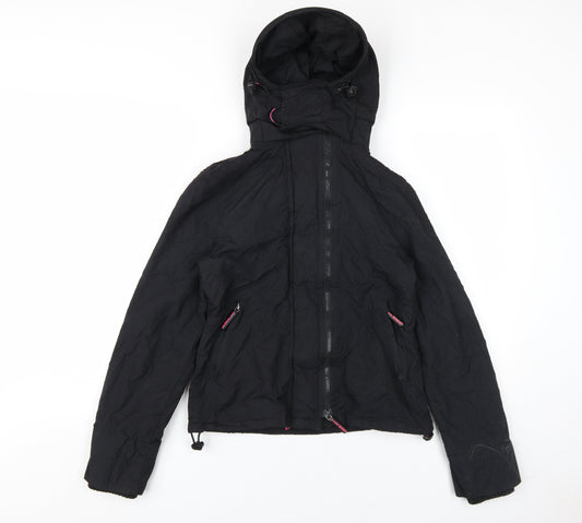 Superdry Women's Black Hooded Jacket, Size S, Casual