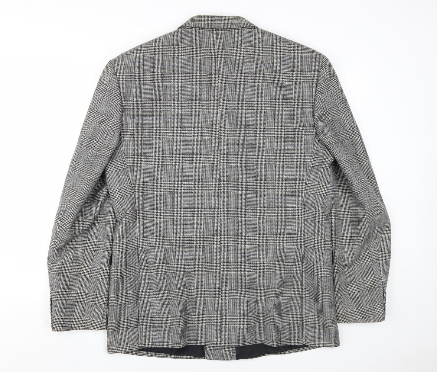 Austin Reed Men's Grey Check Double-Breasted Blazer 41R
