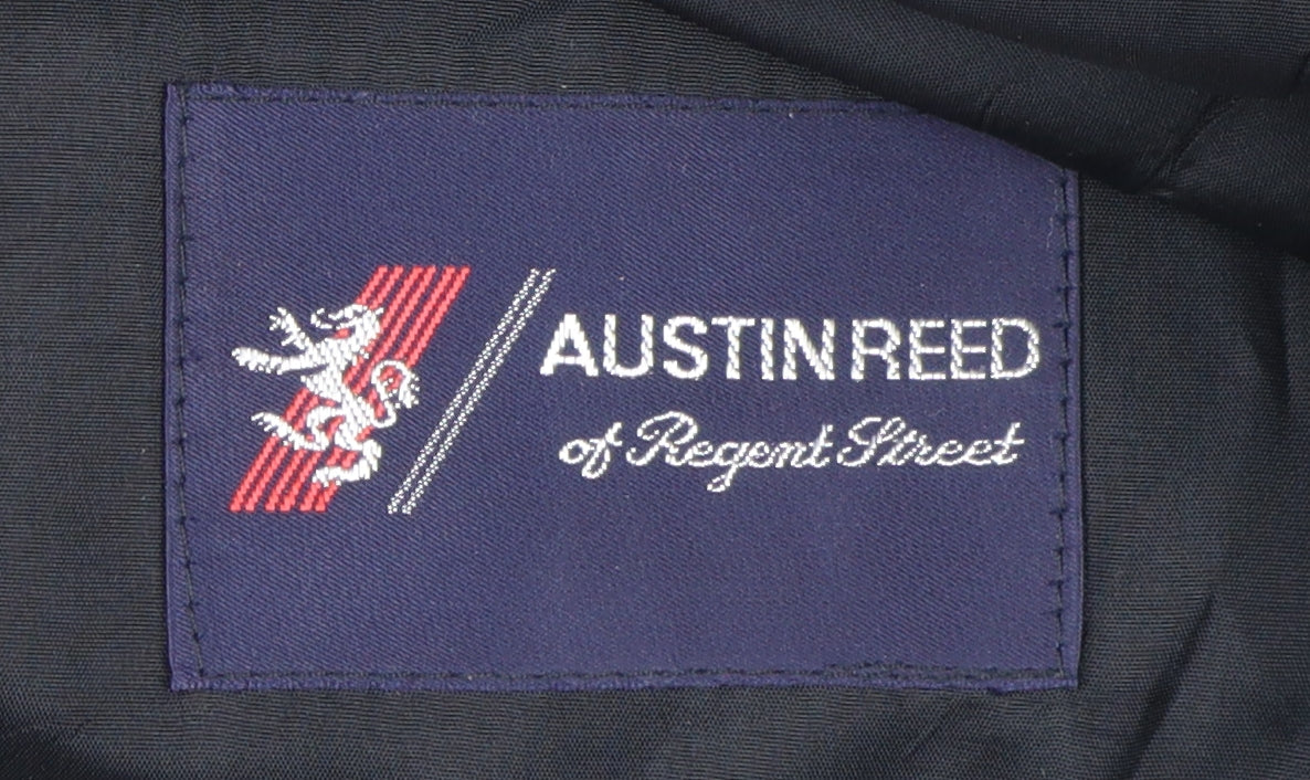 Austin Reed Men's Grey Check Double-Breasted Blazer 41R