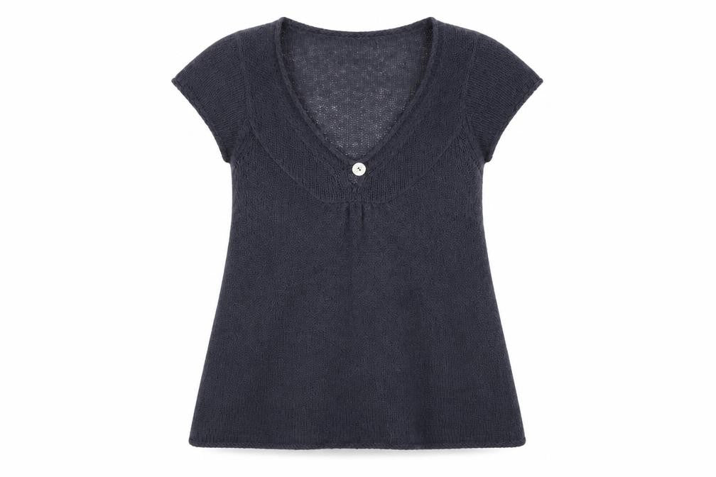 Womens UK 12 Regular White Stuff Blue Pullover Open-Knit