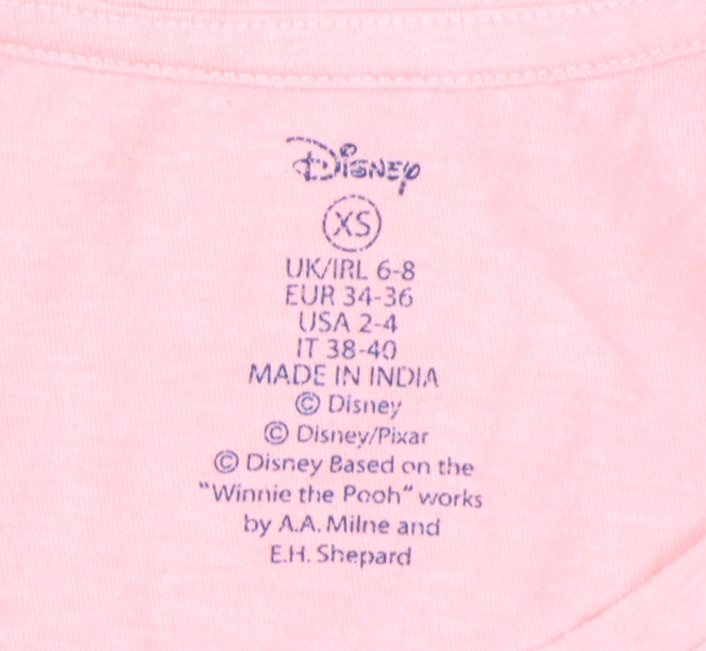Disney Women's Pink XS Stitch T-Shirt