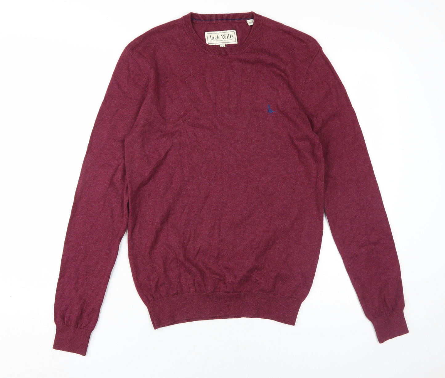 Jack Wills Men's Red Crew Neck Pullover Jumper XS