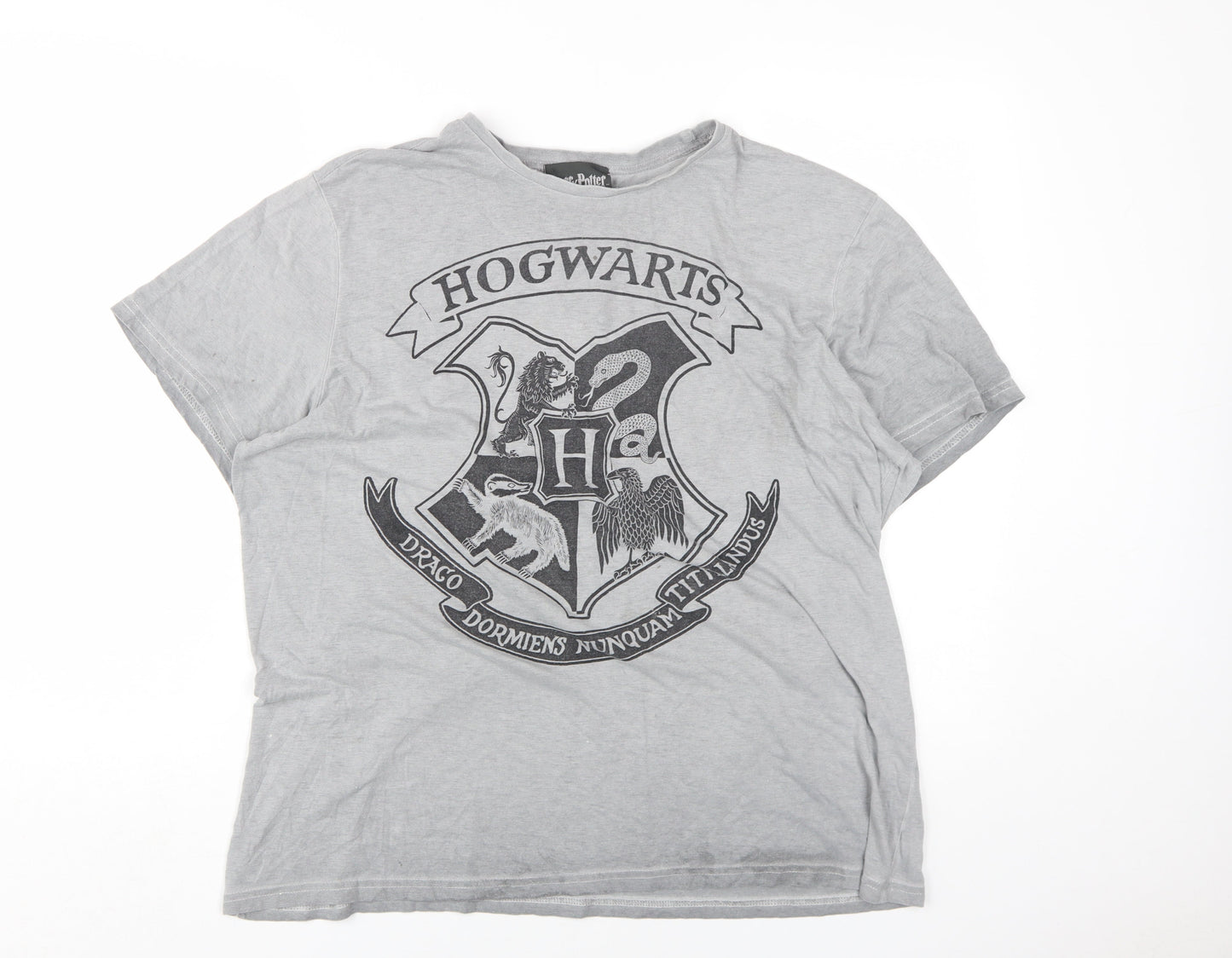 Harry Potter Unisex Grey 2XL Basic T-Shirt