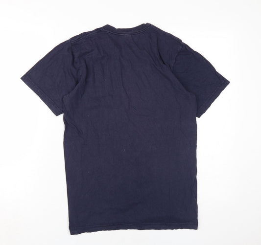 American Apparel Men's Blue Graphic T-Shirt, Size S