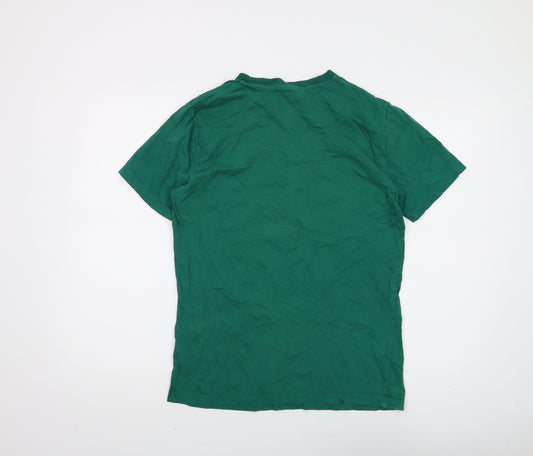 The Simpsons Men's Green Christmas T-Shirt Size S