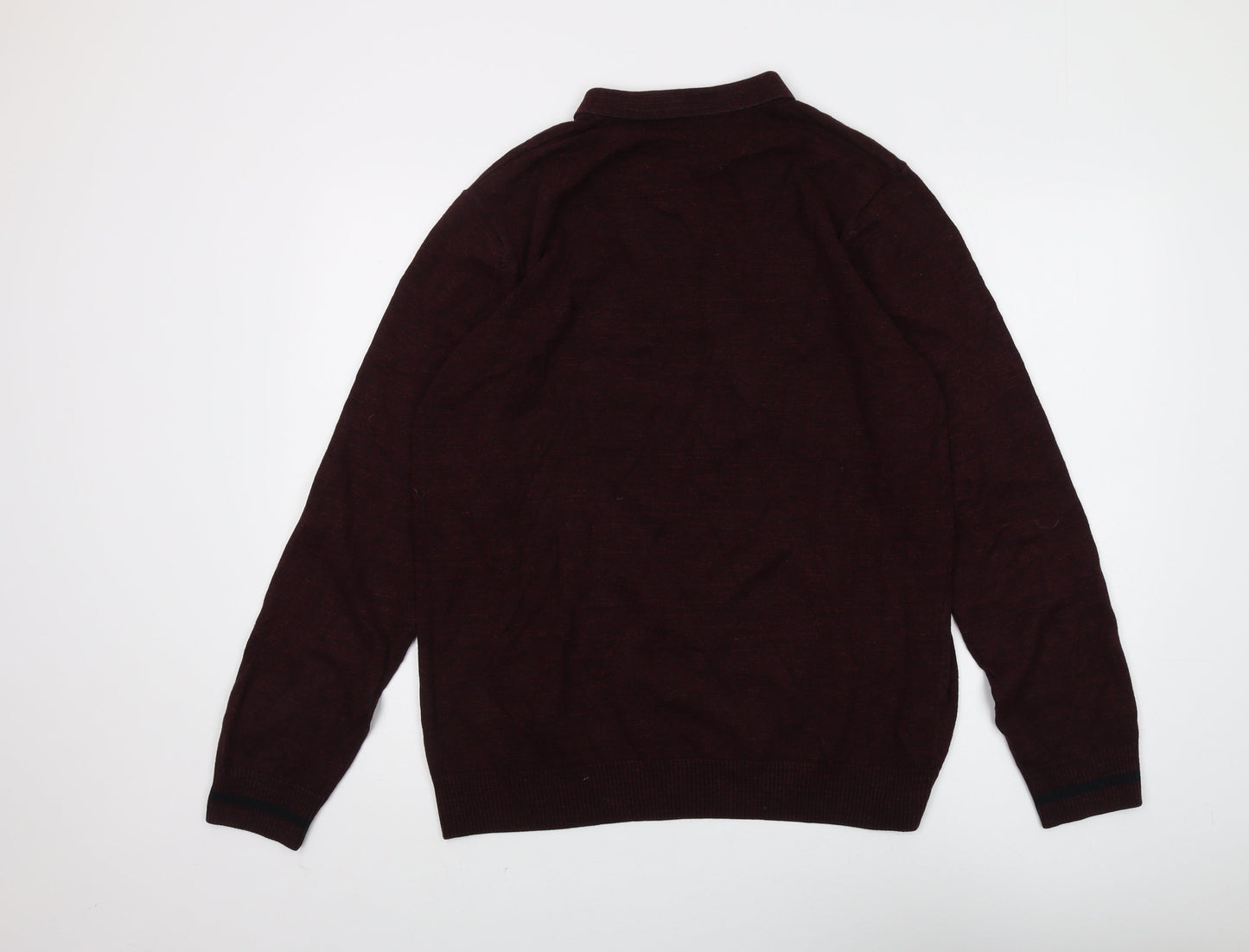 Fred Perry Men's Brown XL Henley Jumper