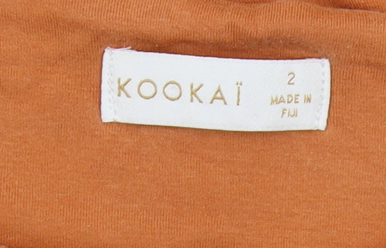 Kookai Women's Orange Basic T-Shirt Size 6