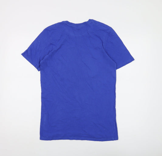 Nike Men's Blue Athletic Fit Graphic T-Shirt S