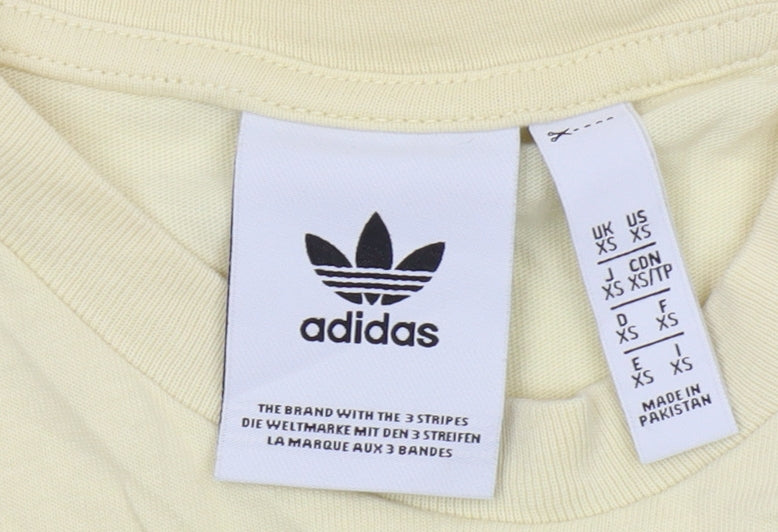Adidas Women's Yellow XS Basic T-Shirt