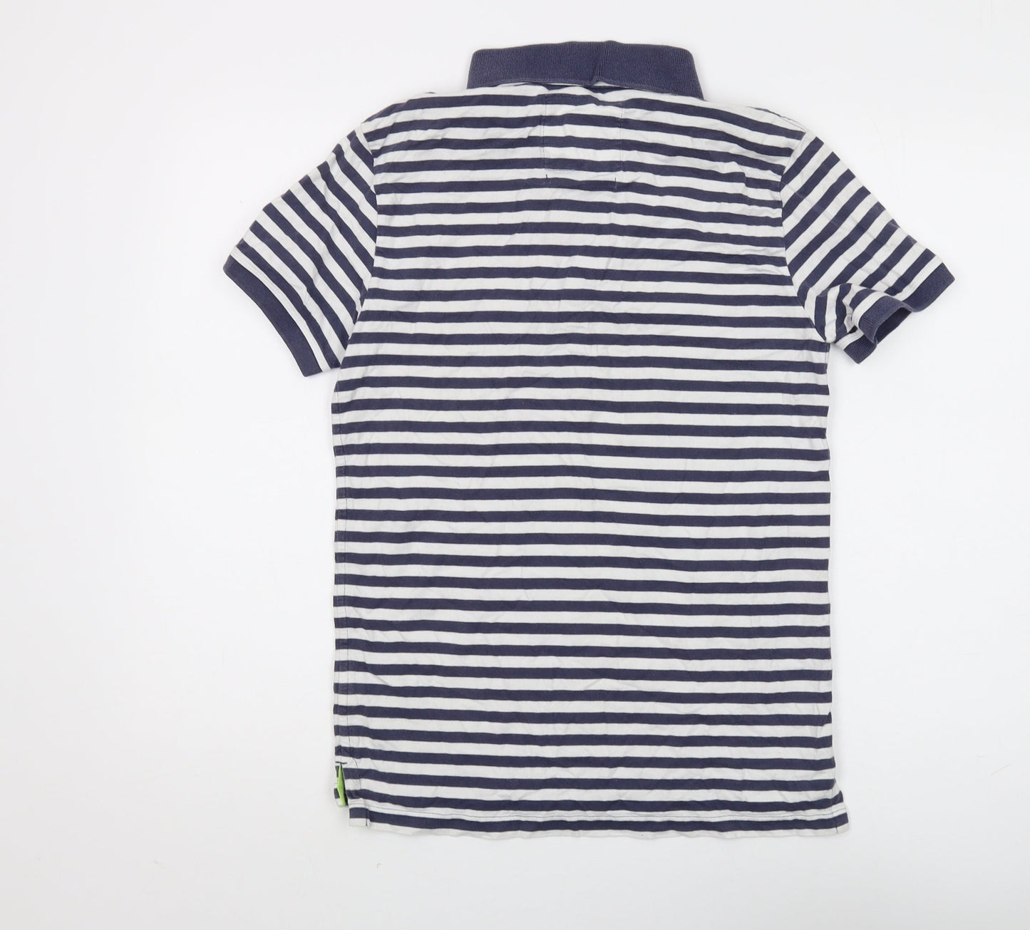 Jack Wills Men's Blue Striped Polo Shirt S