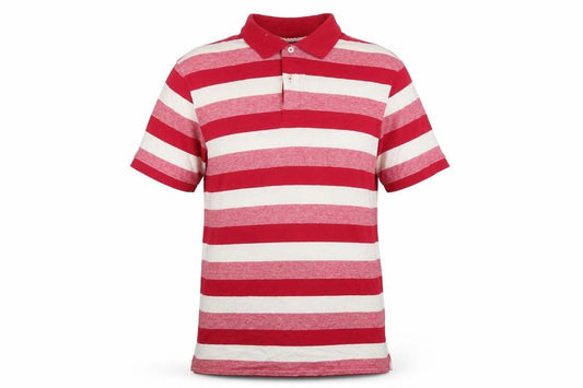 Pierre Cardin Men's Red Striped Polo M Short Sleeve