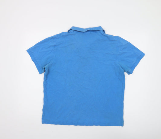 Lyle & Scott Men's Blue XL Polo Shirt Logo Accented