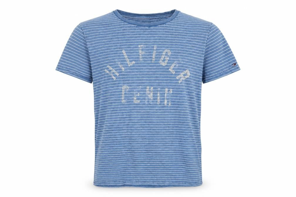 Mens UK Size S Hilfiger Denim Blue  Cotton Blend T-Shirt