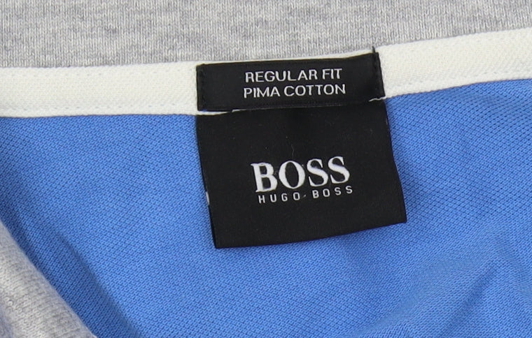Boss Men's Blue Medium Polo Shirt