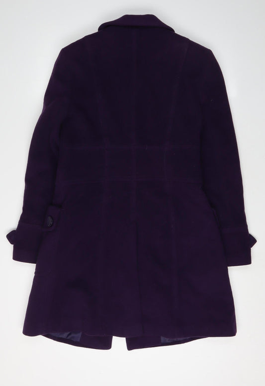 Next Women Purple Wool Overcoat Size 10