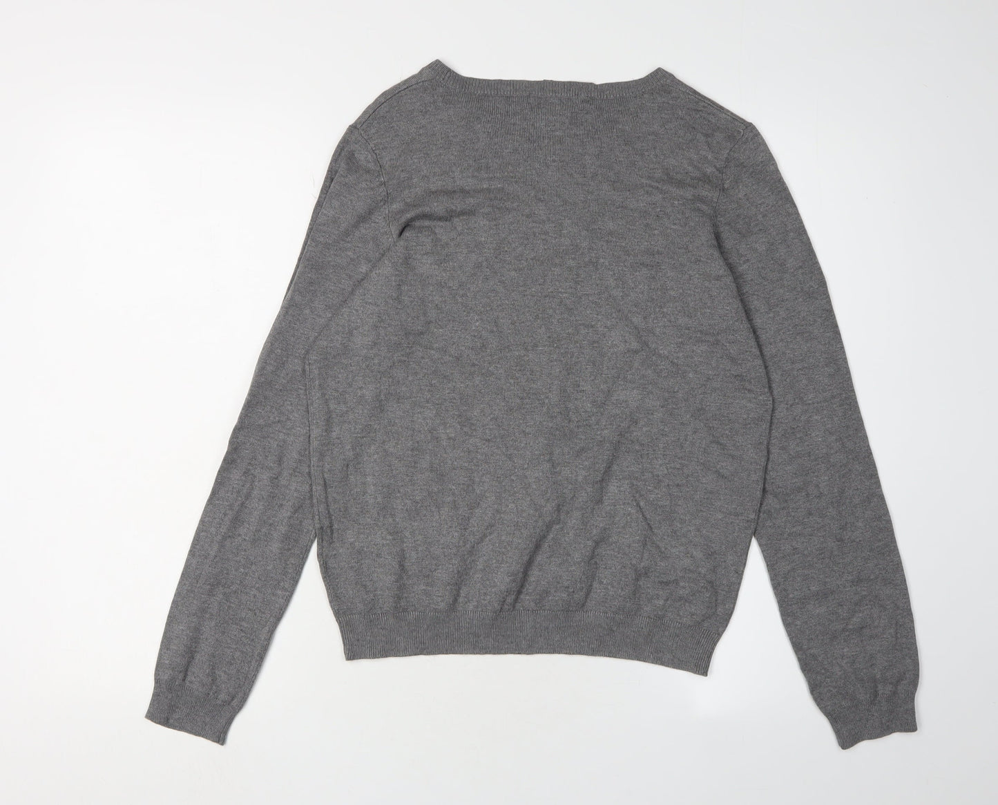 H&M Women's Grey Pullover Jumper, M, Crew Neck