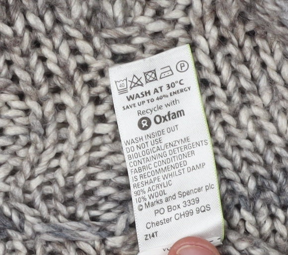 Marks and Spencer Women's Grey Pullover Jumper Size 14