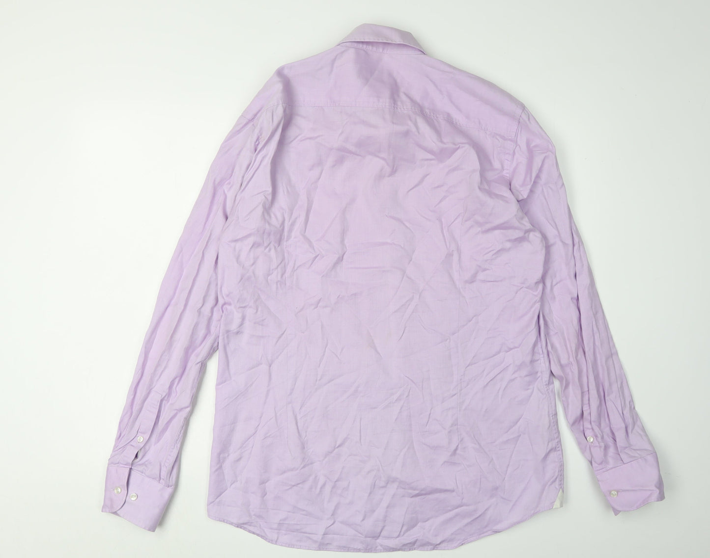 Hugo Boss Men's Purple Slim Fit Dress Shirt Size 16