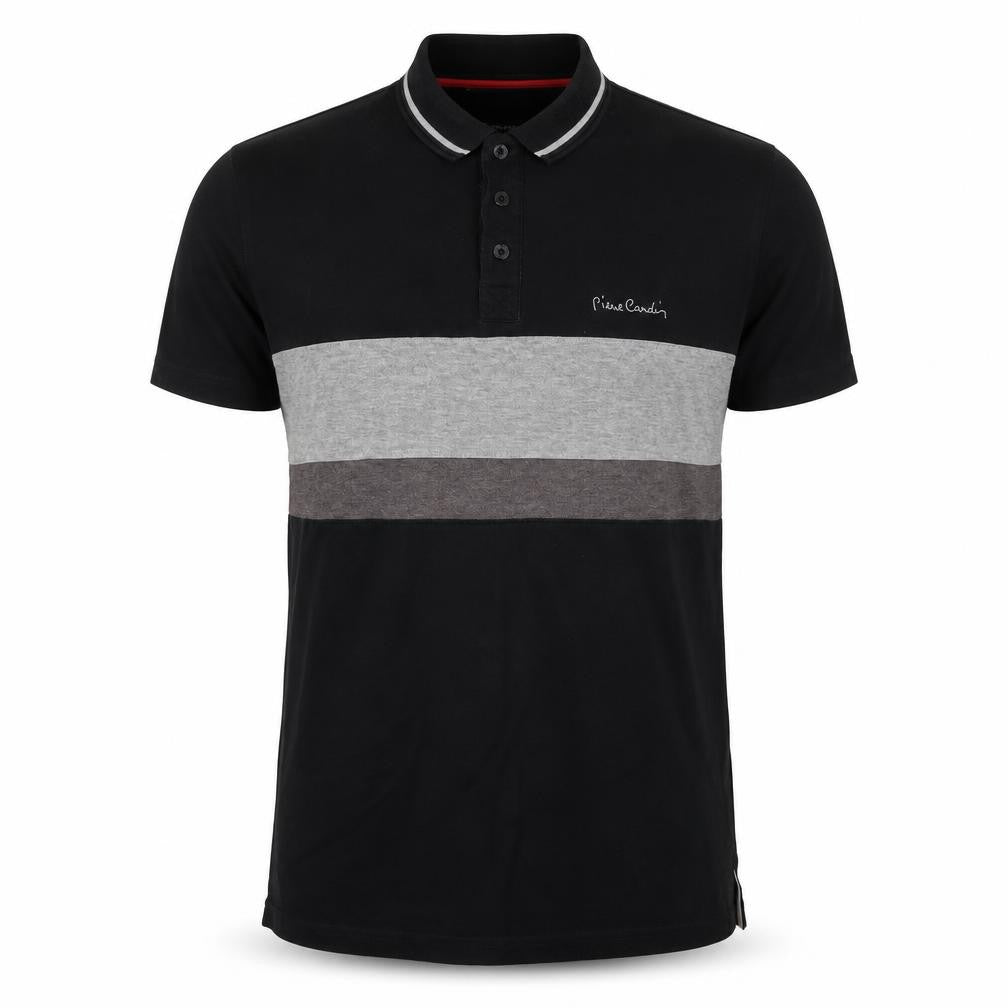 Pierre Cardin Men's Black Colourblock Polo Shirt M