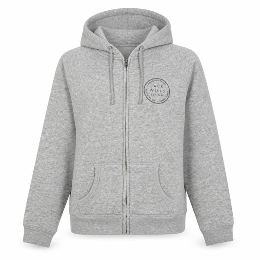 Womens UK 12 Regular Jack Wills Grey Full Zip Hoodie