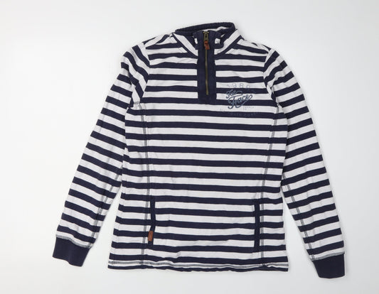 FatFace Women’s Blue Striped Pullover Sweatshirt Size 10