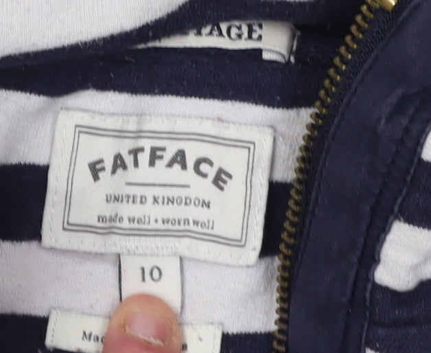 FatFace Women’s Blue Striped Pullover Sweatshirt Size 10