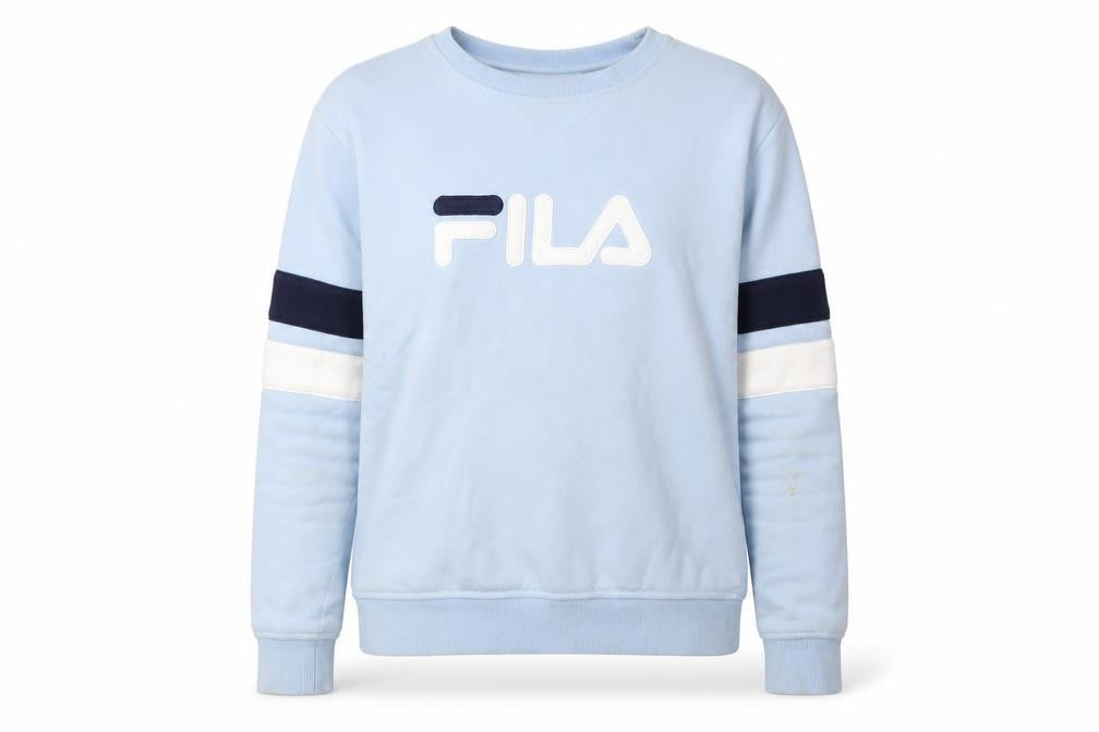 Unisex Adults UK M Regular FILA Blue Pullover Sweatshirt
