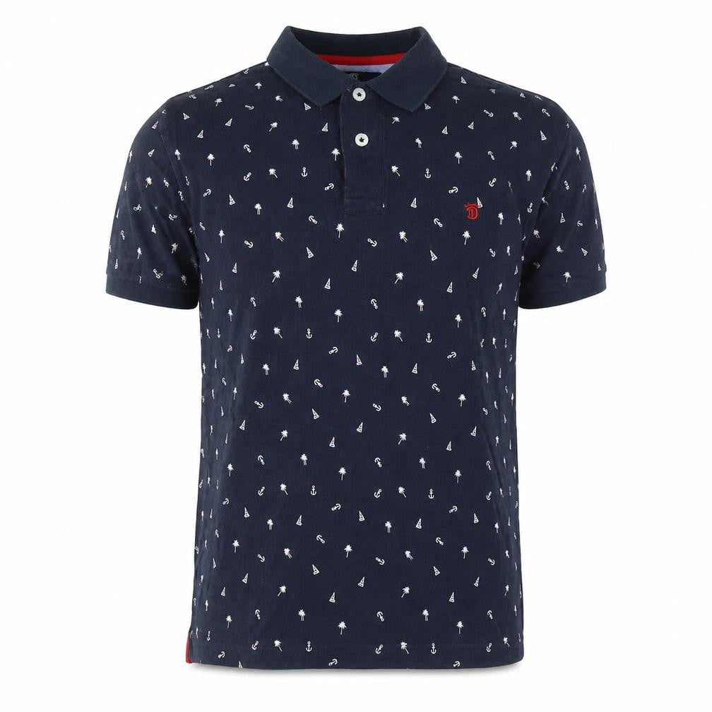 The Time Of Bocha Men's Blue Anchor Polo Shirt S