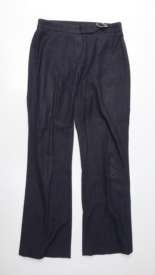Principles Women's Blue Trousers Size 12 Regular Fit