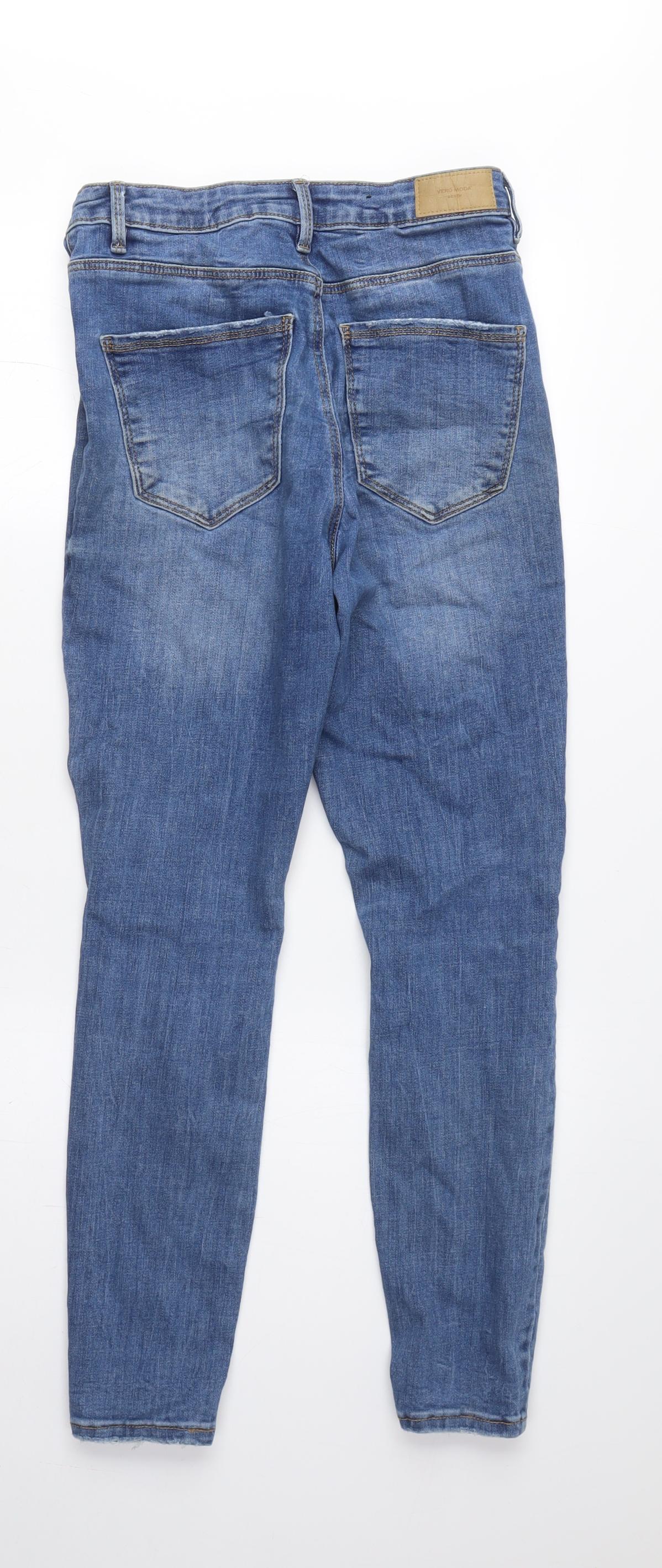 Vero Moda Women's Blue Boyfriend Jeans - Size 2