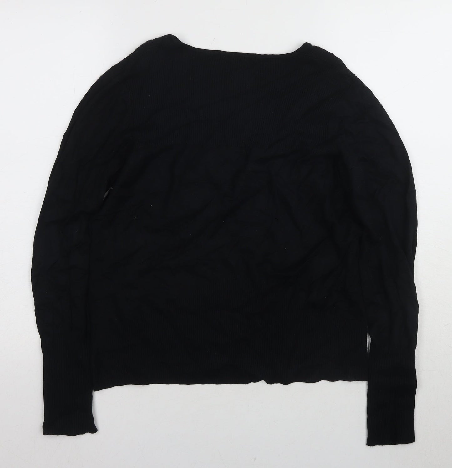 Marks and Spencer Women's Black V-Neck Blouse, Size L