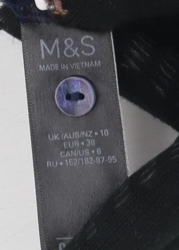 Marks and Spencer Women’s Blue Sleeveless Button-Up Top