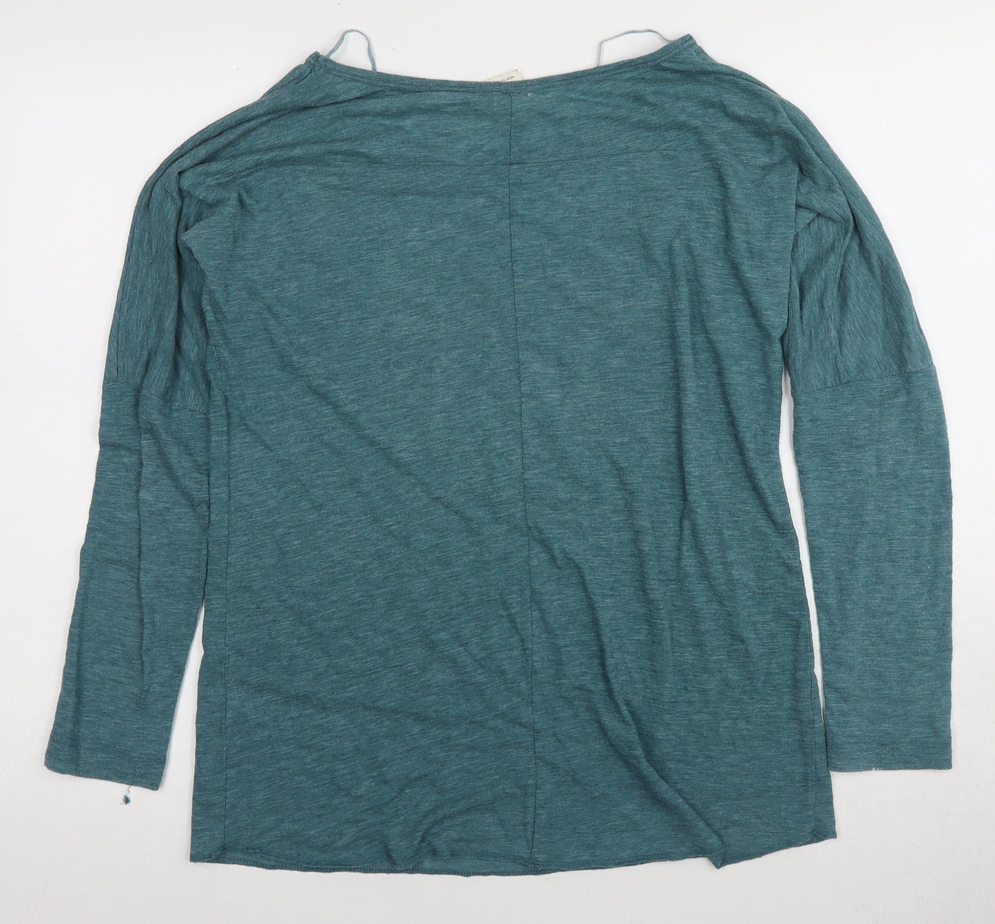 Zara Women's Green Long Sleeve Basic T-Shirt, M
