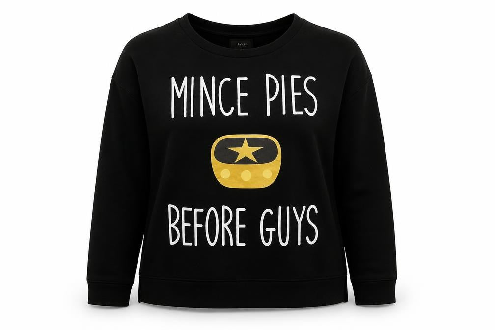 ONLY Women's Black Graphic Long Sleeve T-Shirt - L